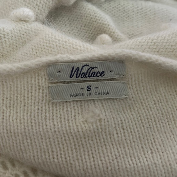 J. Crew Wallace White Angora Rabbit Hair Super Soft Bauble Boat Neck Sweater - Picture 7 of 8